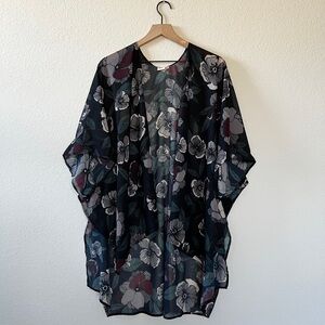 Sseko Designs Multi-way Shawl in Midnight Bloom, one size